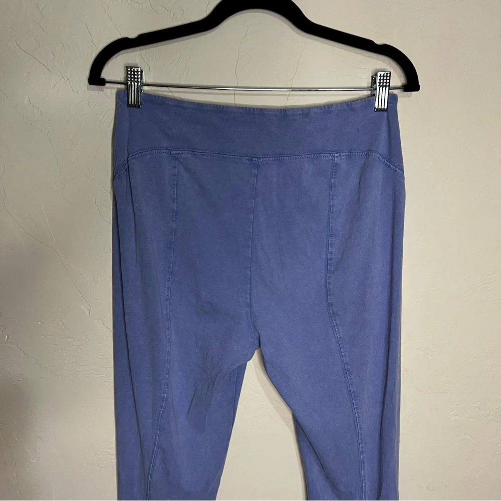 Out From Under UO Aria High Rise Lavender Blue Washed Flare Pull On Groovy Pants